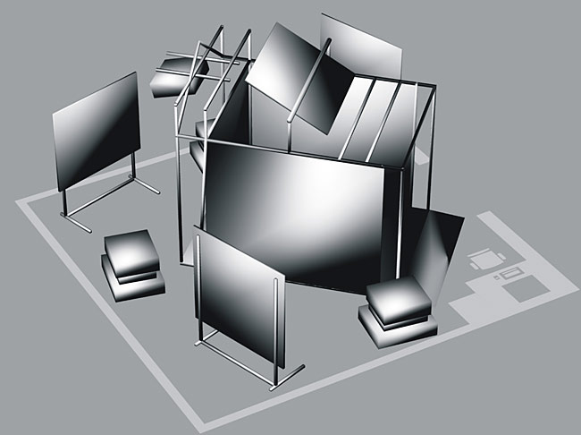 Схема устройства голографической 4D комнаты